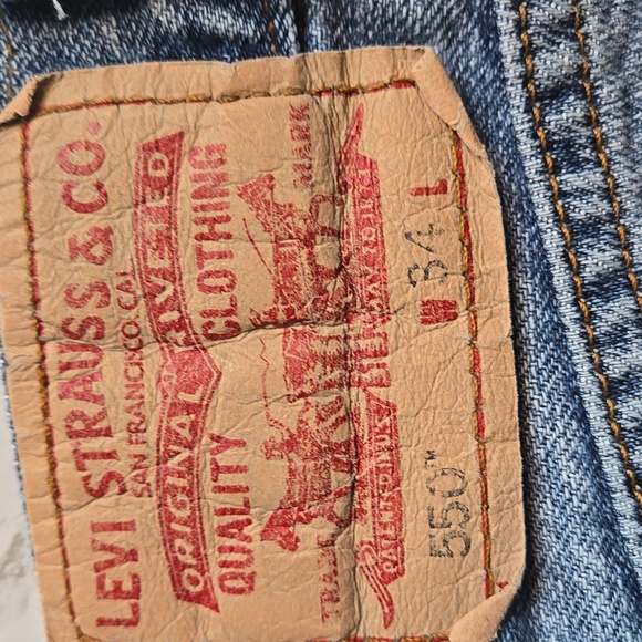 Levi's 550's Y2K Mens Jean Denim Shorts Size 34 Waist - Picture 7 of 8